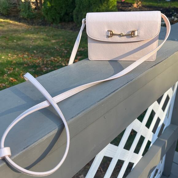 SAM EDELMAN NWOT Patent Leather Textured, Loraine Mini Box Crossbody, Blush - Picture 12 of 12